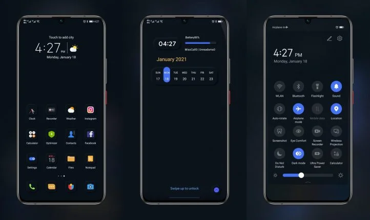 SoftUI Dark EMUI Theme