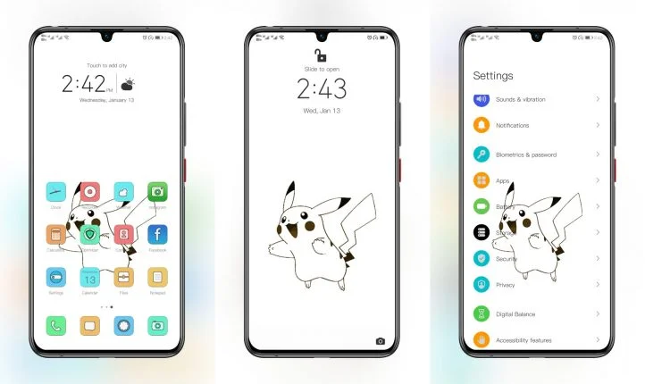 White Pikachu EMUI Theme