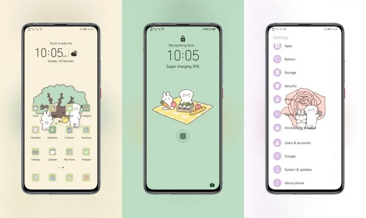 Bunny and Bear EMUI Theme