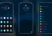 Navy Blue Dark EMUI Theme