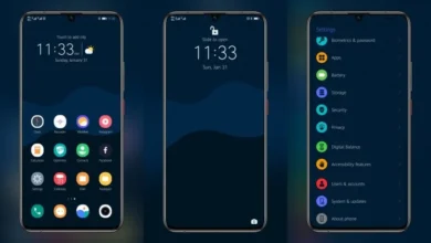 Navy Blue Dark EMUI Theme