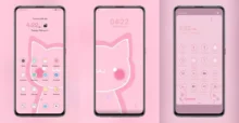 Pink Peach Cat EMUI Theme