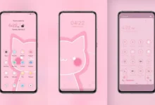 Pink Peach Cat EMUI Theme