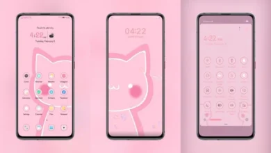 Pink Peach Cat EMUI Theme