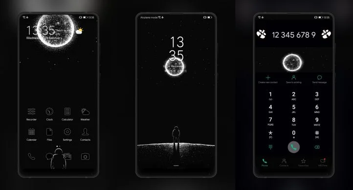 Vast starry sky EMUI Theme