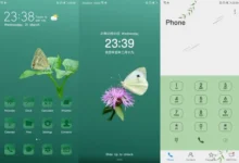 Butterflies in Love with Flowers EMUI Theme