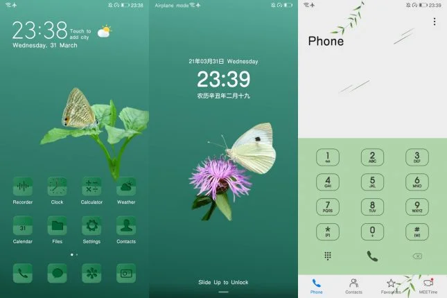 Butterflies in Love with Flowers EMUI Theme