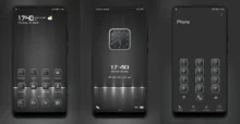 Dark blue night luxury EMUI Theme