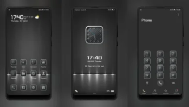 Dark blue night luxury EMUI Theme