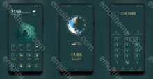 Golden Dark Rose EMUI Theme