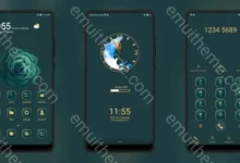 Golden Dark Rose EMUI Theme
