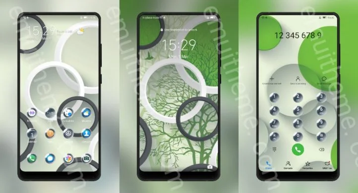 Simple round elements EMUI Theme