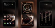Gravity sensing clockOS EMUI Theme