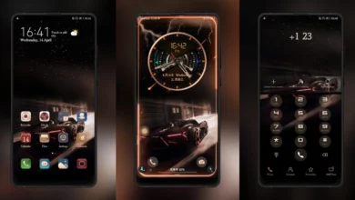 Gravity sensing clockOS EMUI Theme