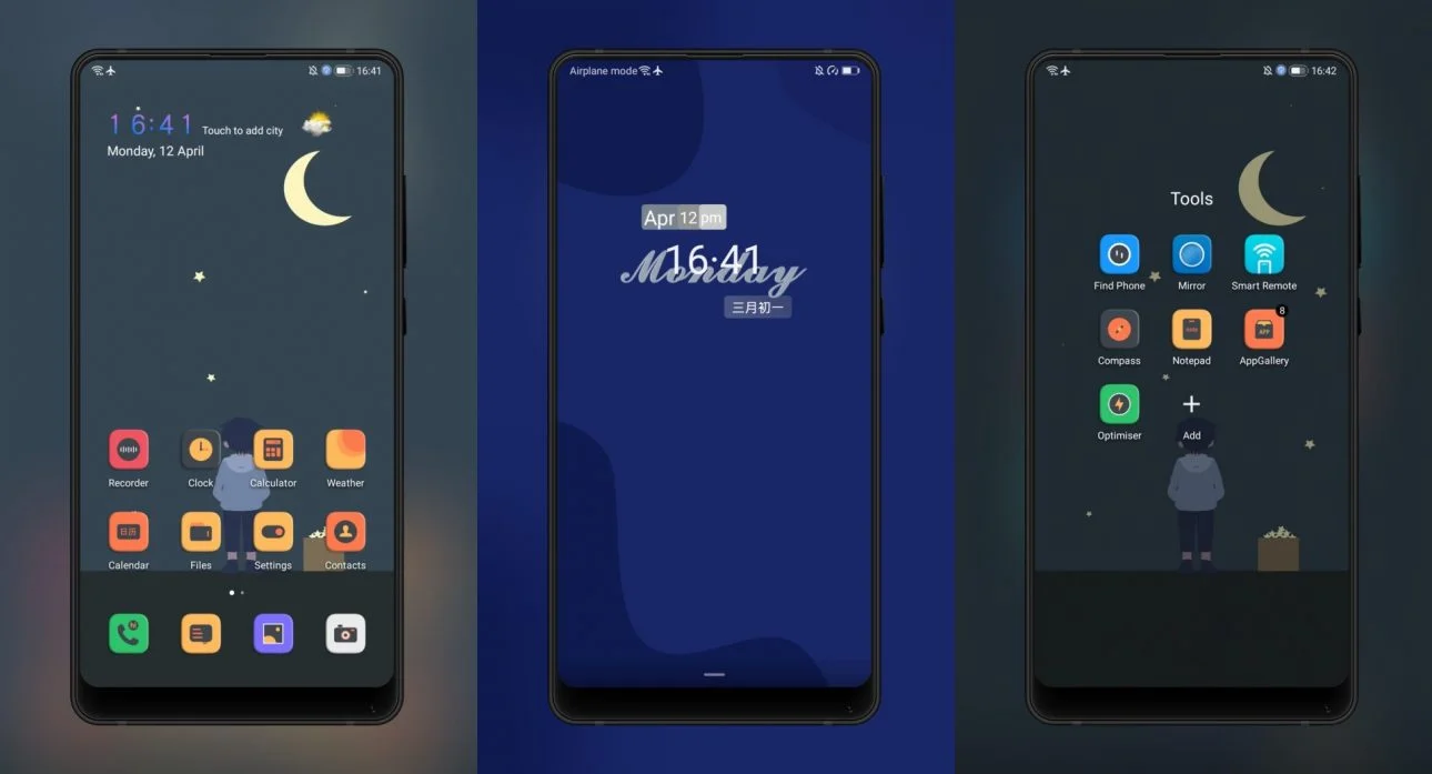 Simple Dark Gray EMUI Theme