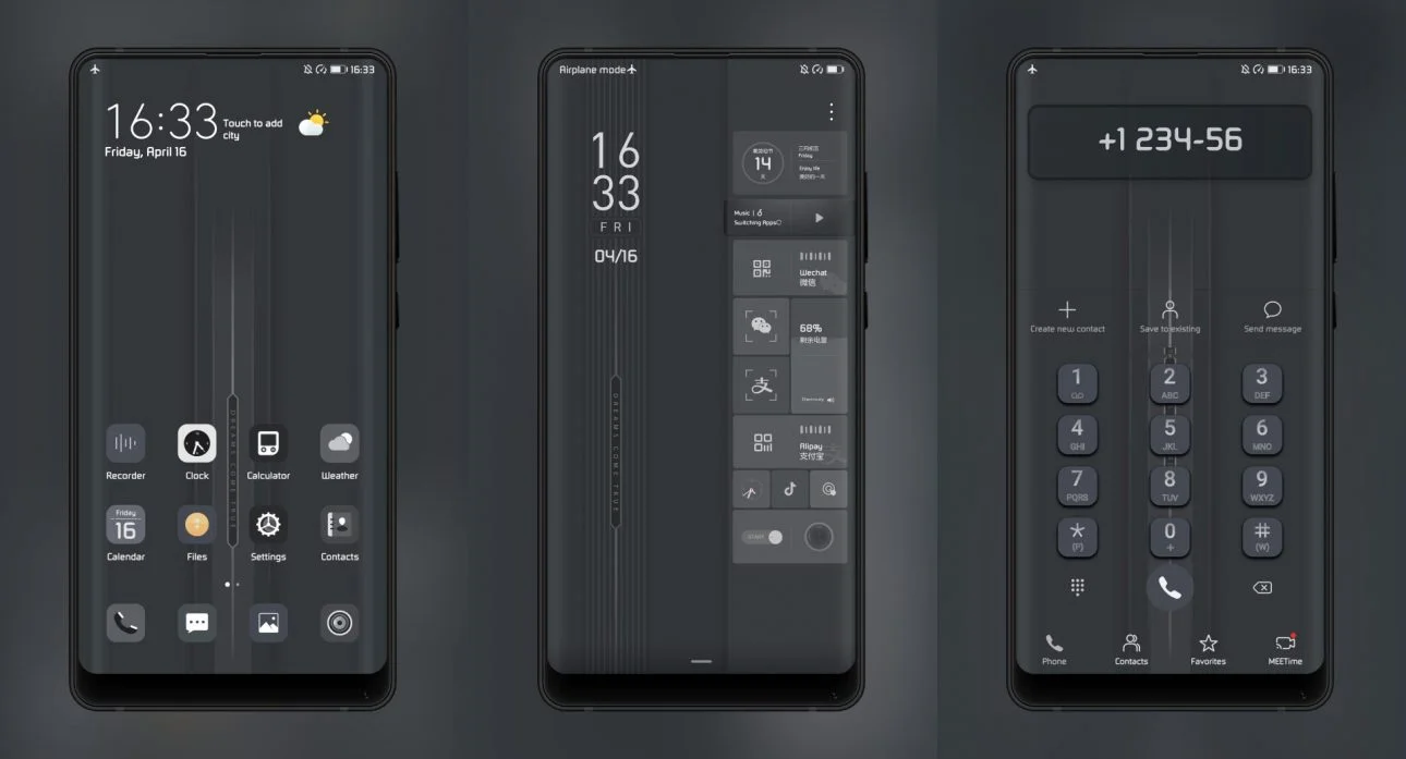 Simple Grade Ash probably EMUI Theme