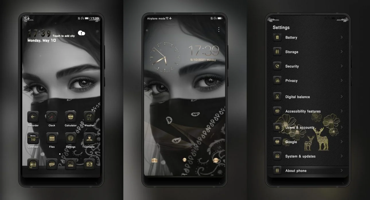 Beauty of Black EMUI Theme
