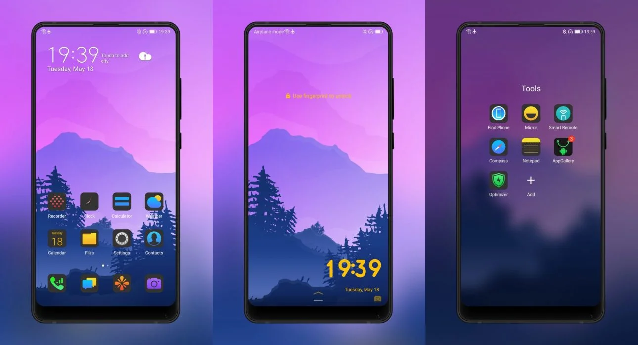 Gradient Mountain EMUI Theme