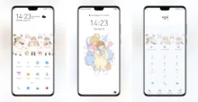 Bear and girl EMUI Theme