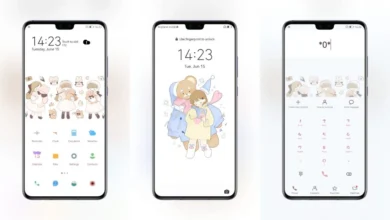 Bear and girl EMUI Theme