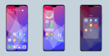 Geometric Blue Gradient EMUI Theme