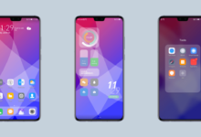 Geometric Blue Gradient EMUI Theme