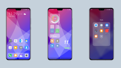 Geometric Blue Gradient EMUI Theme