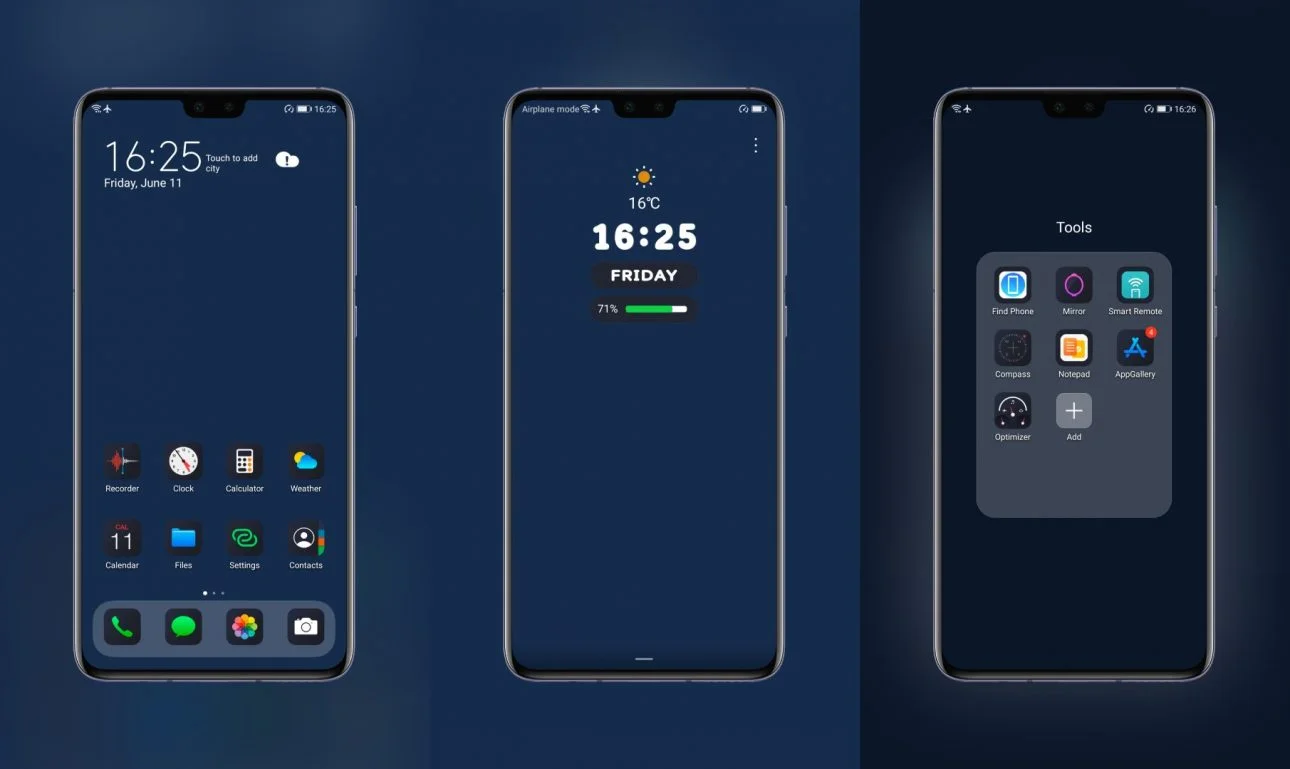iOS Blue Material EMUI Theme