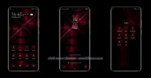 Dark Metallic Red EMUI Theme