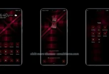 Dark Metallic Red EMUI Theme