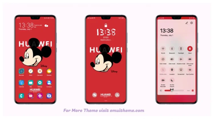 Mickey Mouse Red EMUI Theme