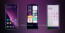 Neon purple EMUI Theme