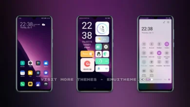 Neon purple EMUI Theme