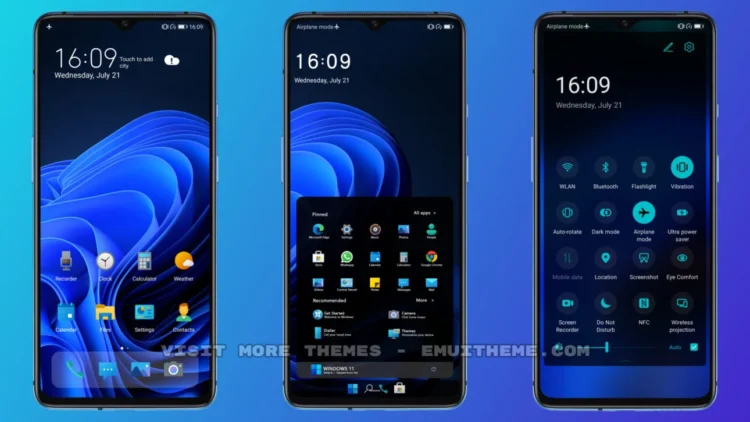 Windows 11 Dark UI EMUI Theme