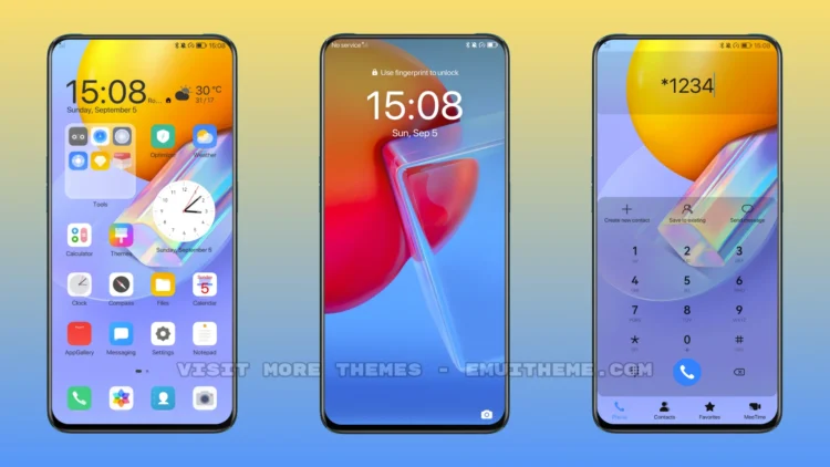 Geometric Time EMUI Theme