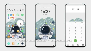 Happy Astronaut EMUI Theme