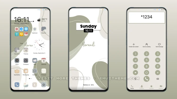 Morandi Green EMUI Theme