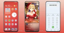 Sky Blue Red EMUI Theme