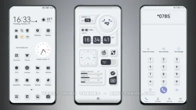 Black White EMUI Theme