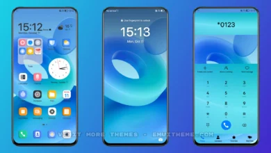 Blue Geometry EMUI Theme