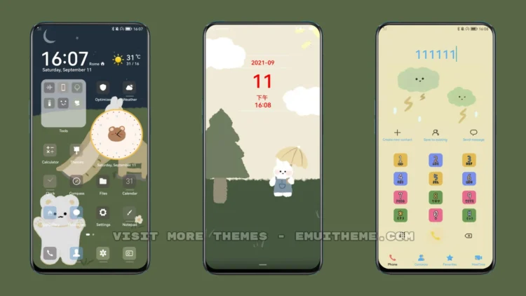 Cute Bear v6 EMUI Theme