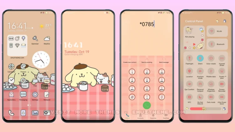 Pom Pom Purin EMUI Theme