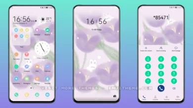 Purple Flower EMUI Theme