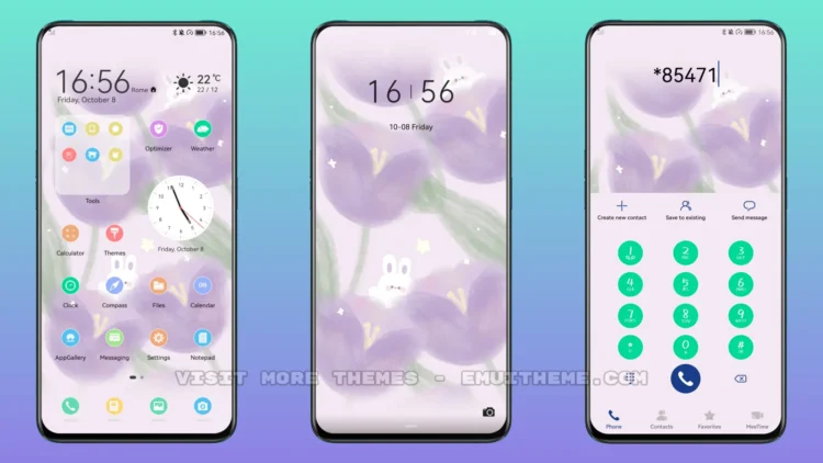 Purple Flower EMUI Theme