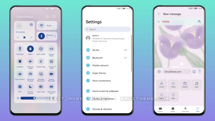Purple Flower EMUI Theme