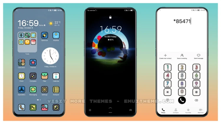 True Black White EMUI Theme