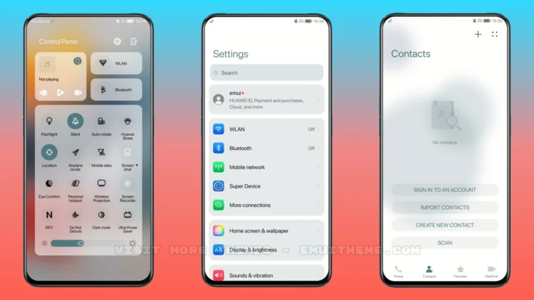 iOS Glassy EMUI Theme
