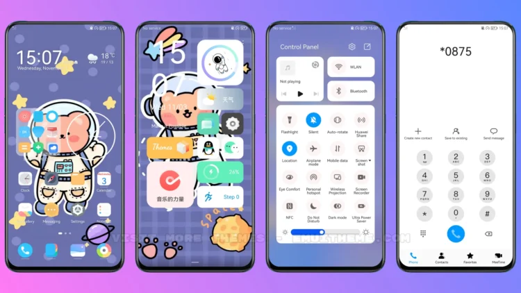 Bear Astronaut EMUI Theme