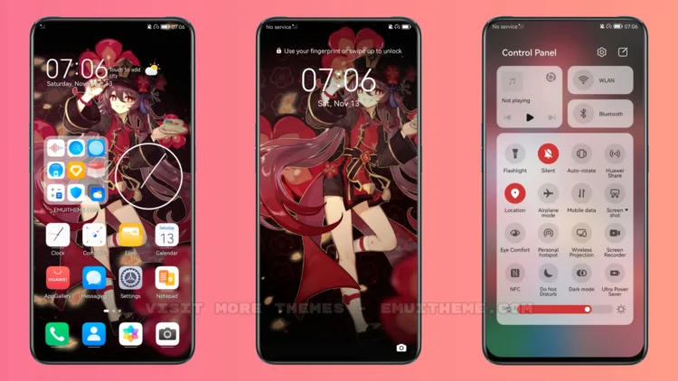 Genshin Impact - Hu Tao EMUI Theme