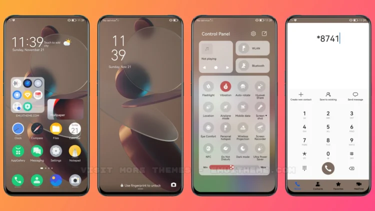 Gray Geometry EMUI Theme